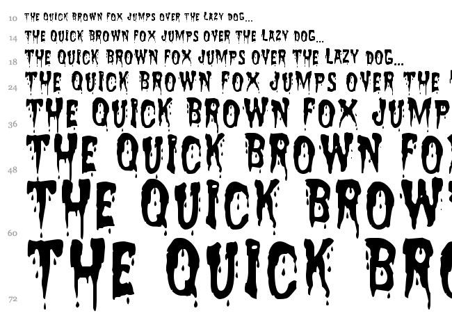 Zreaks NFI font waterfall
